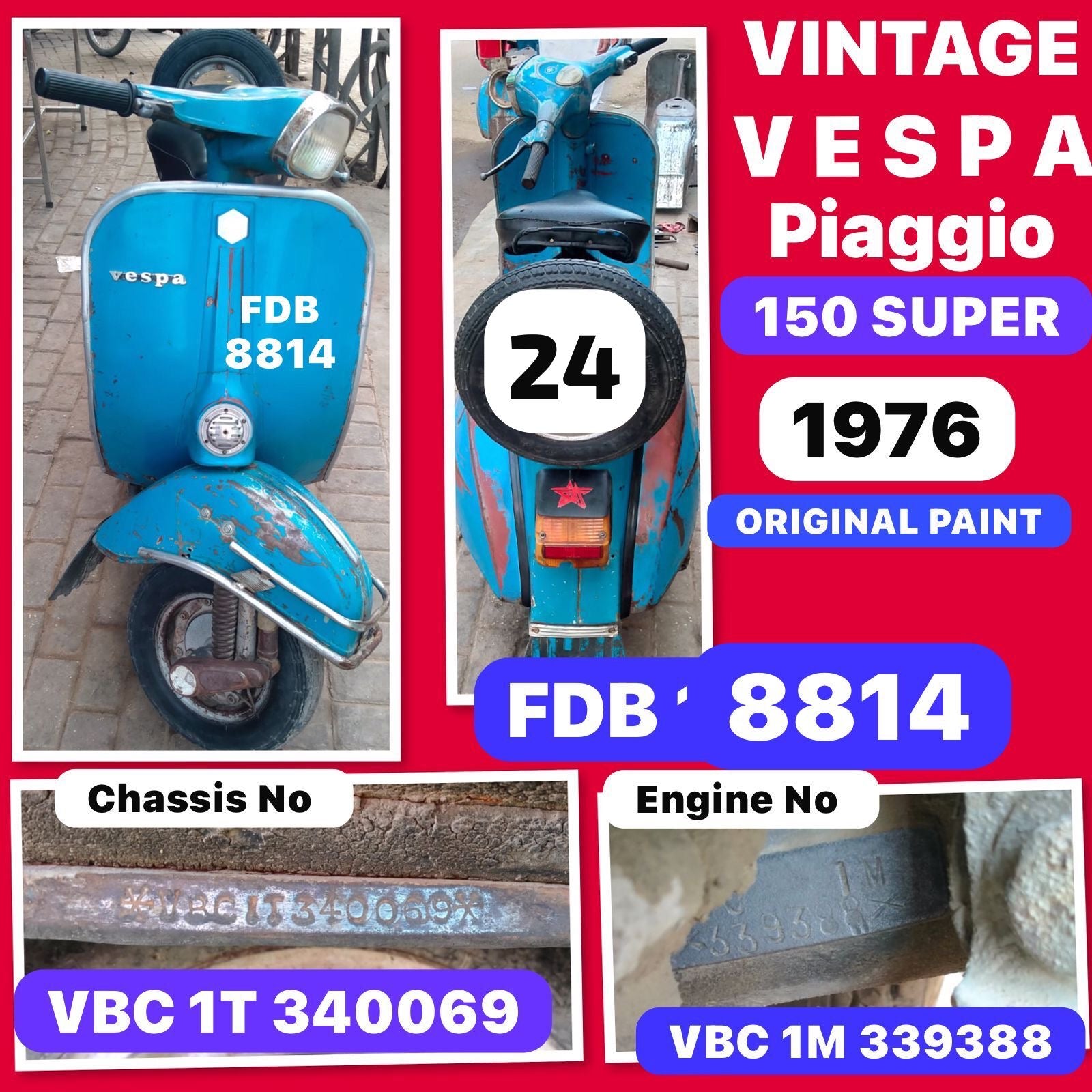 Vespa Super 150 VBC  1975 No24