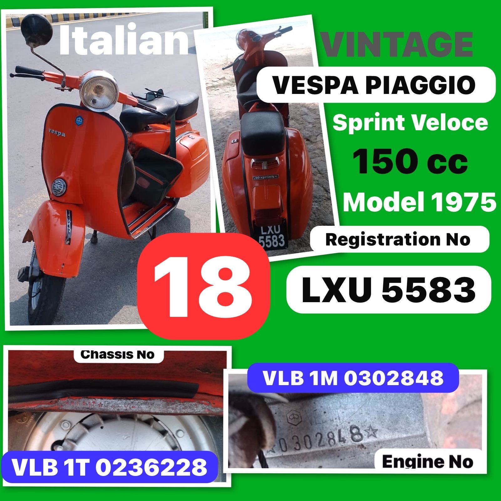 Vespa Sprint 150 VLB  1975 No18