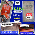 Vespa Super 150 VBC  1976 No12