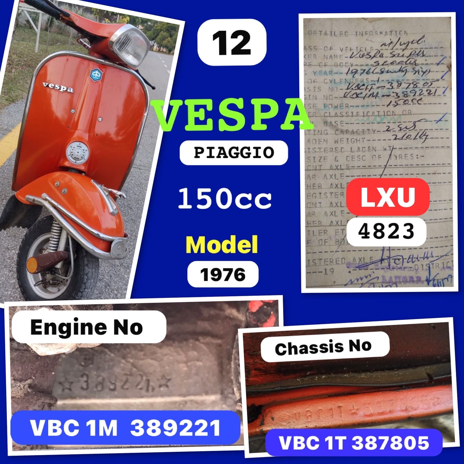 Vespa Super 150 VBC  1976 No12