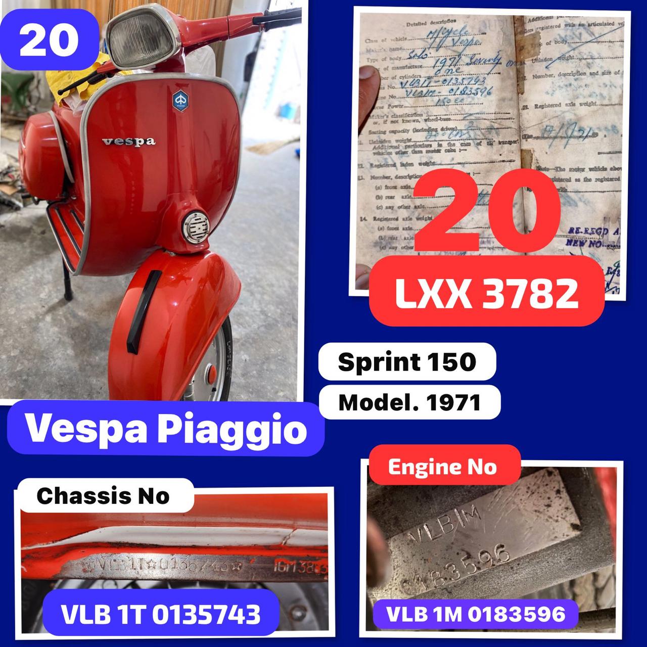 Vespa Sprint 150 VLB  1971 No20