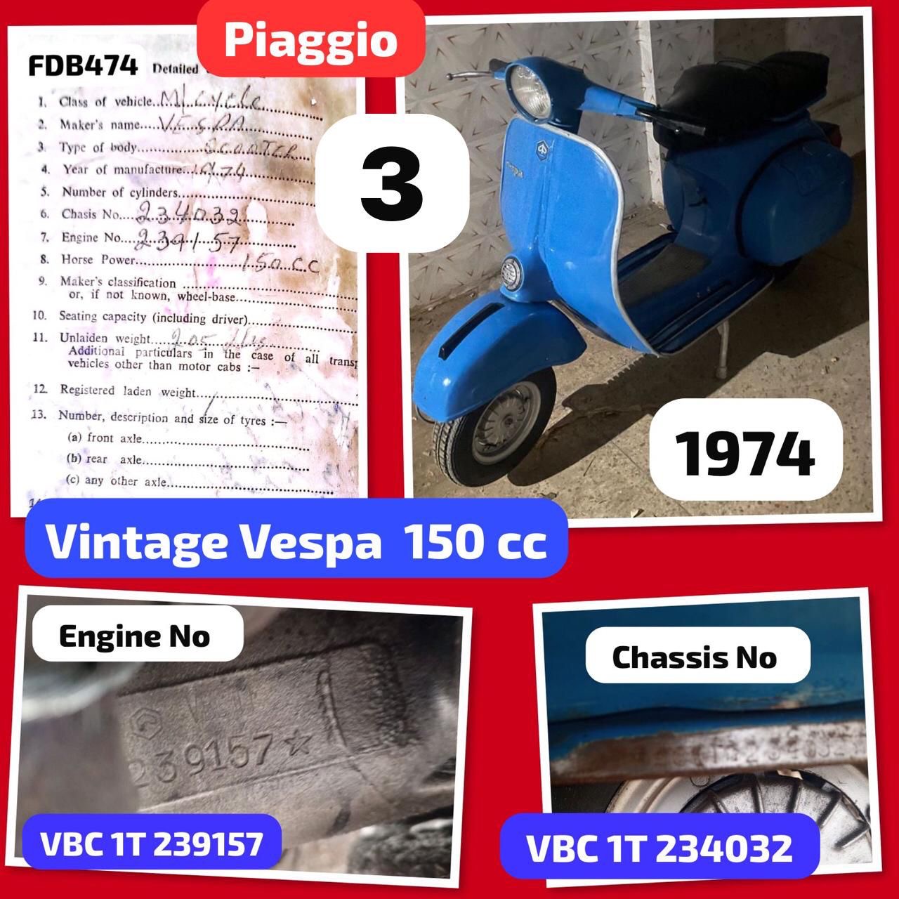 Vespa Super 150 VBC 1974 No3