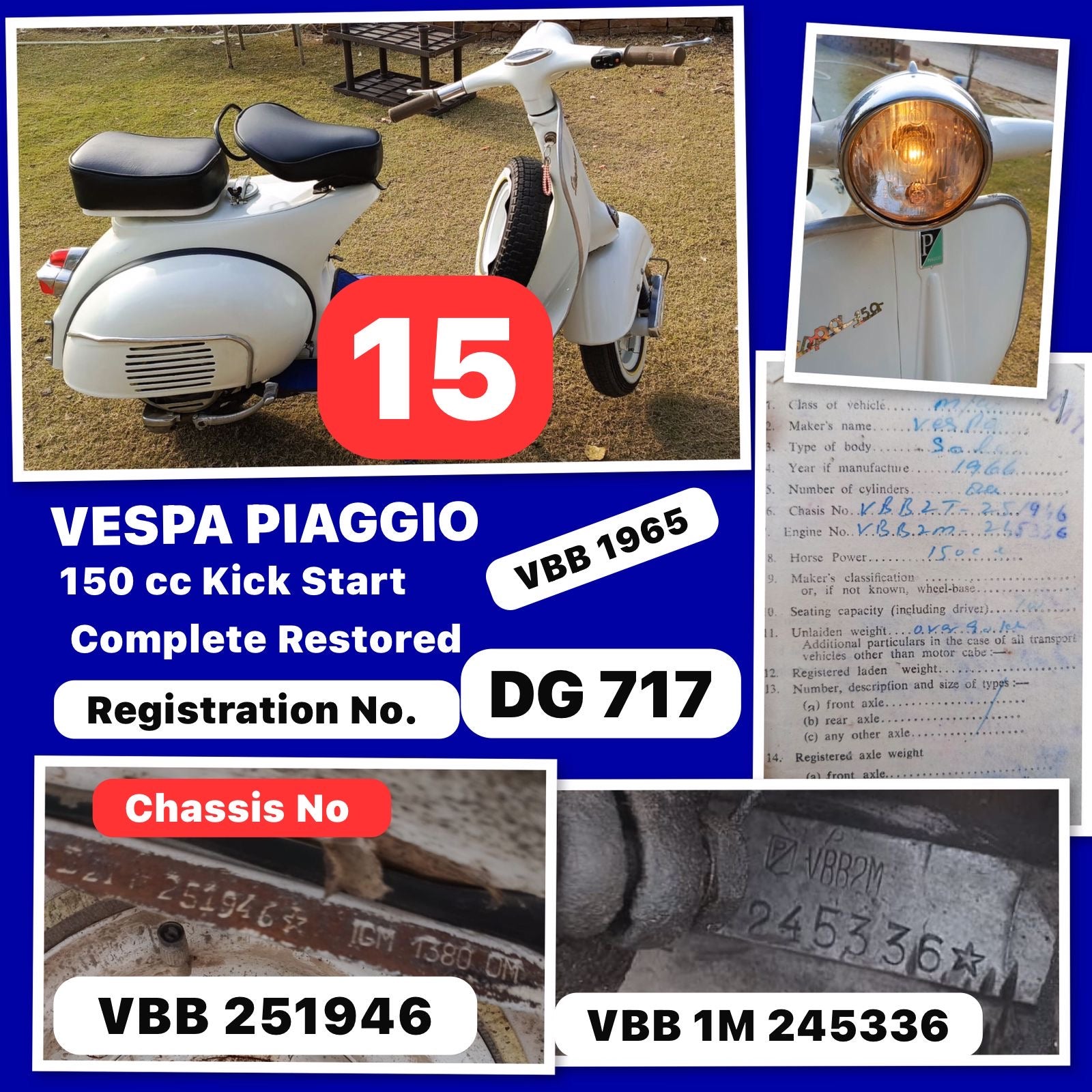 Vespa Super 150 VBB  1965 No15