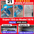 Vespa Super 150 VBC  1975 No21