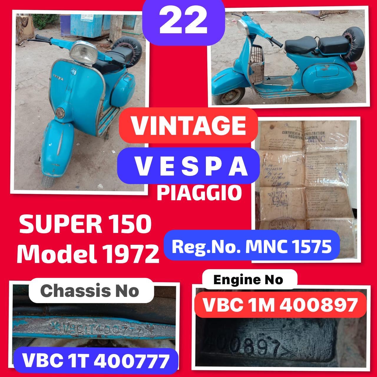 Vespa Super 150 VBC  1976 No22