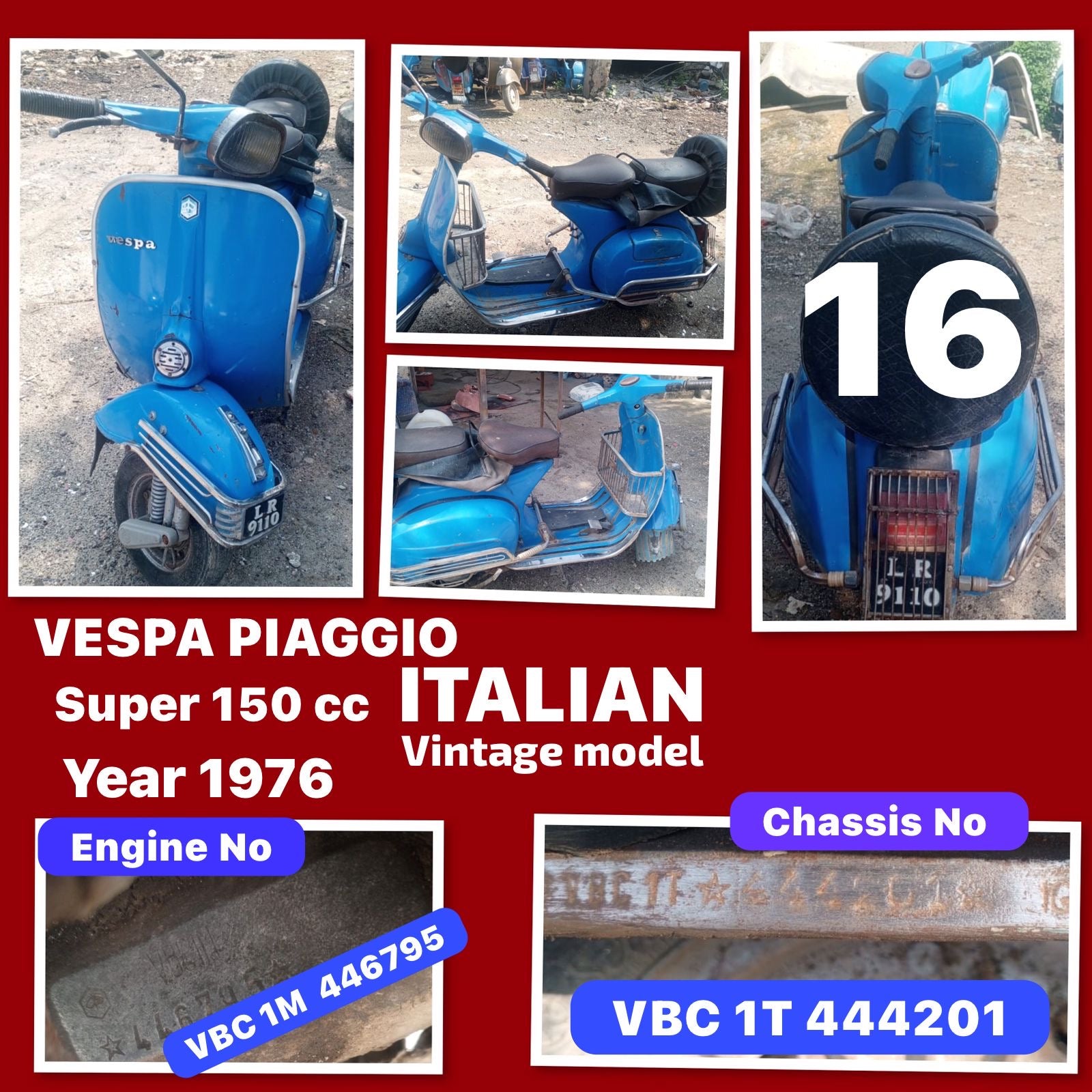 Vespa Super 150 VBC  1977 No16