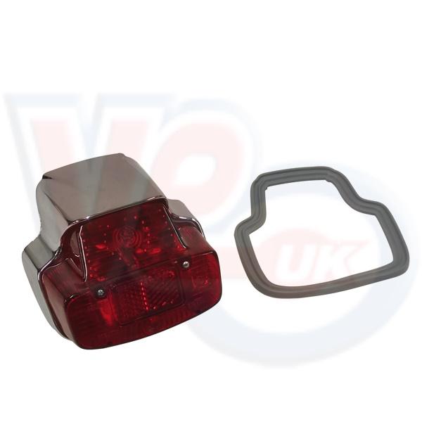 Vespa Super Sprint Rear Plastic Chrome Light.