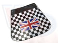 VESPA BLACK & WHITE CHEQUERED MUDFLAP WITH UNION JACK
